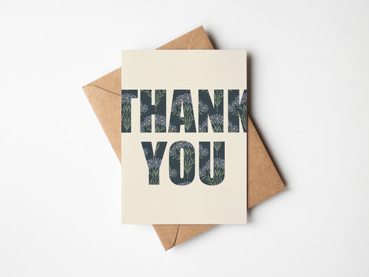 Aster Thank You Card