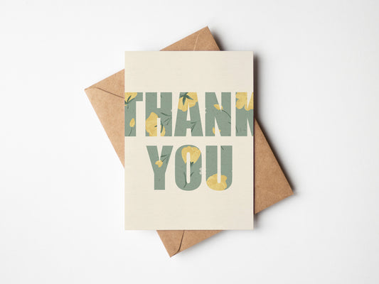 Buttercup Thank you card