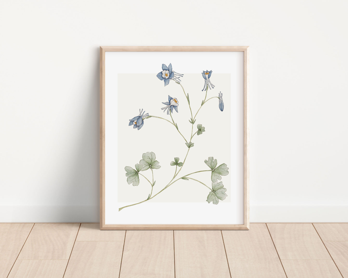 columbine watercolor fine art print