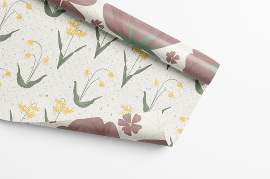Wild Rose and Glacier Lily Gift Wrap