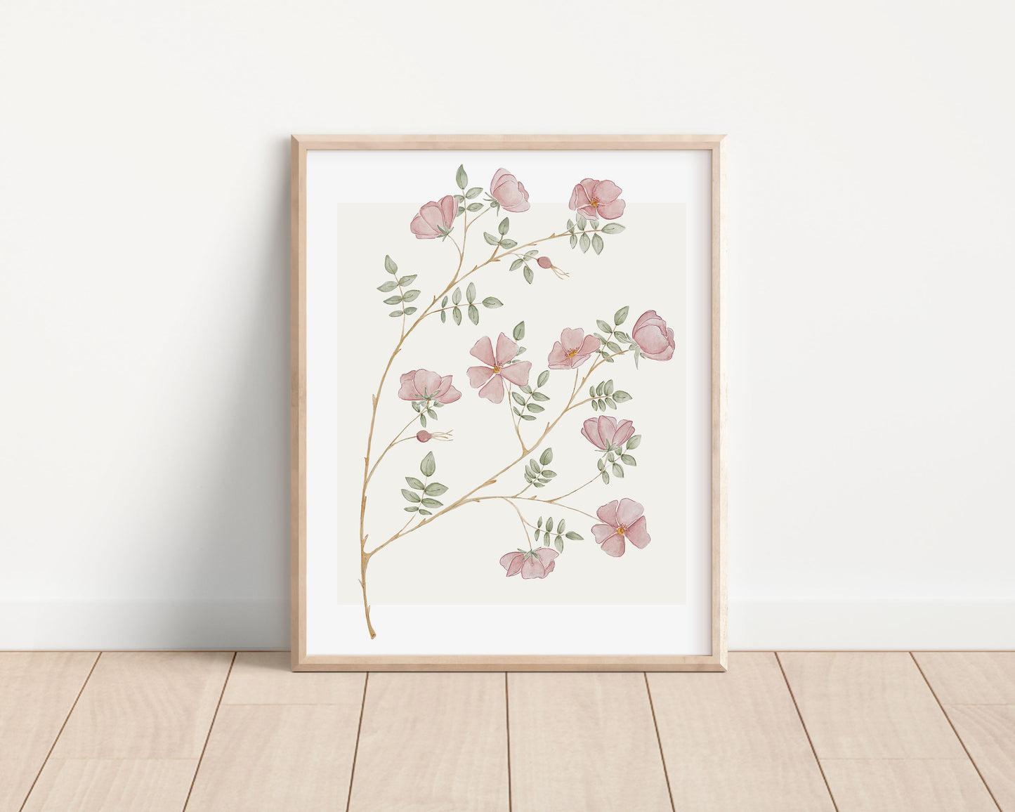 wild rose watercolor fine art print